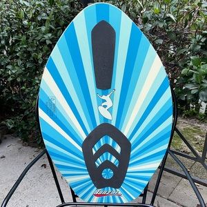 🏄‍♂️Retro Banzai Blue & White Wooden Skim Board!🌊🏄‍♂️